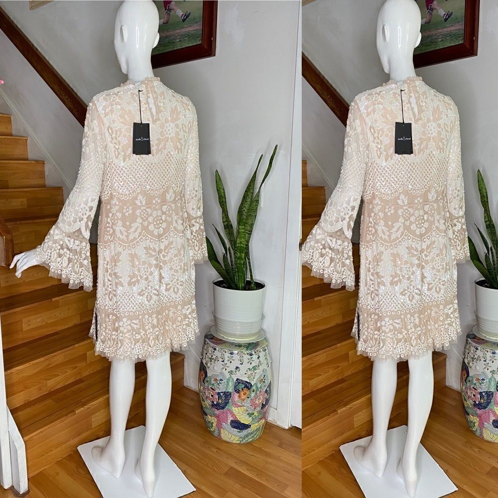 BHLDN Needle & Thread Snowdrop Mini Dress - Picture 11 of 13